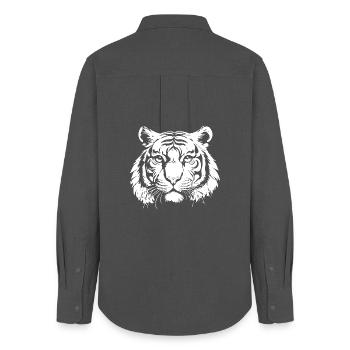 Tiger - Women's Oxford Shirt - anthracite - Back - AI Model Female 172 light (172cm)
