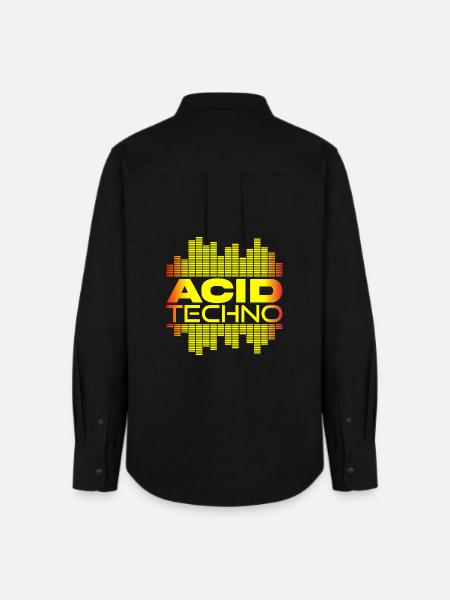 Acid Techno Puls - Frauen Oxford Hemd - Schwarz