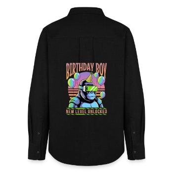 Birthday Gamer VR - Women's Oxford Shirt - black - Back - AI Model Female 172 light (172cm)