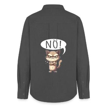 Nope just nope no no cat cat - Women's Oxford Shirt - anthracite - Back - AI Model Female 172 light (172cm)