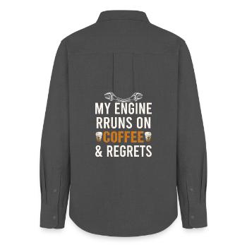 Mechanical Engineering Mechanical Engineer - Women's Oxford Shirt - anthracite - Back - AI Model Female 172 light (172cm)