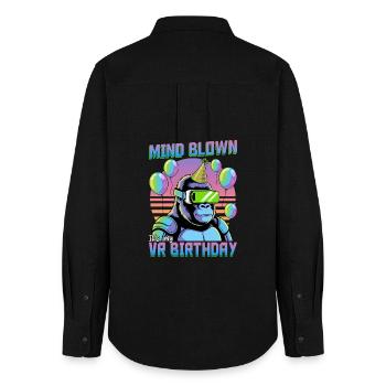 Birthday Gamer VR - Women's Oxford Shirt - black - Back - AI Model Female 172 light (172cm)