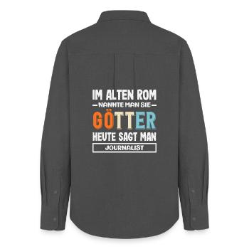 Investigative Reporter Journalist Gods Saying - Women's Oxford Shirt - anthracite - Back - AI Model Female 172 light (172cm)