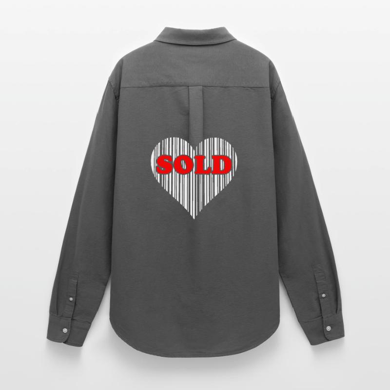 Heart Barcode Love – Sold Code Barcode Gift Women's Oxford Shirt