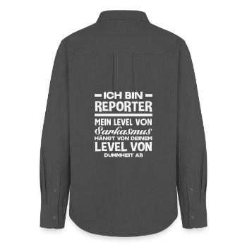 Investigative Reporter Journalist Sarcasm - Women's Oxford Shirt - anthracite - Back - AI Model Female 172 light (172cm)