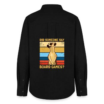 Board Games? Board Game Board Game - Women's Oxford Shirt - black - Back - AI Model Female 172 light (172cm)