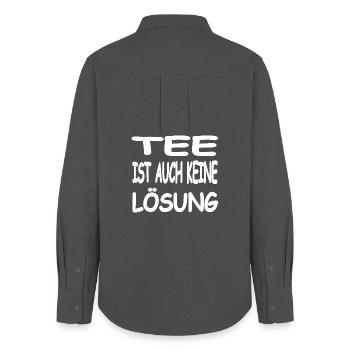 Tea - Women's Oxford Shirt - anthracite - Back - AI Model Female 172 light (172cm)
