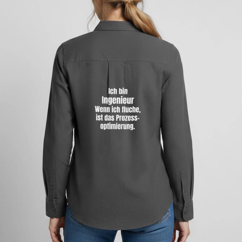Engineer Saying Process Optimization Women's Oxford Shirt