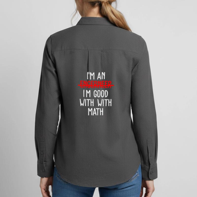 Math Math Math Teacher Mathematician Women's Oxford Shirt