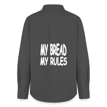 Bread - Women's Oxford Shirt - anthracite - Back - AI Model Female 172 light (172cm)