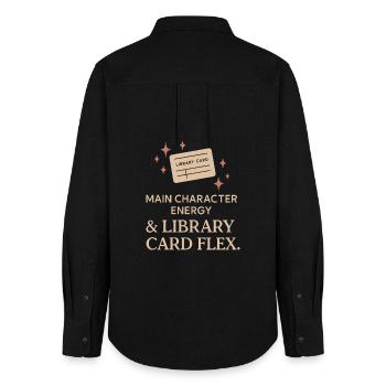 Booktok Fantasy Bookish Humor Geschenk Für - Frauen Oxford Hemd - Schwarz - Hinten - AI Model Female 172 light (172cm)