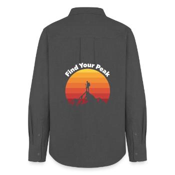 Find Your Peak Summit Journey - Women's Oxford Shirt - anthracite - Back - AI Model Female 172 light (172cm)