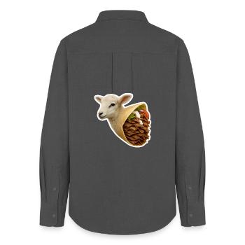 Meat consumption | Döner lamb - Women's Oxford Shirt - anthracite - Back - AI Model Female 172 light (172cm)