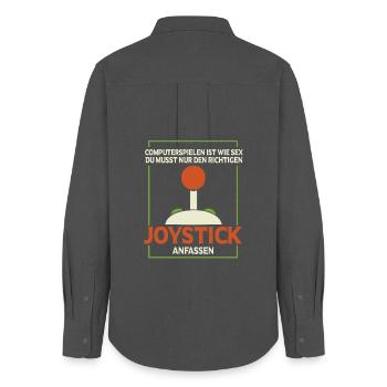 Console Gaming Computer Freak Gamer Sayings Geek - Women's Oxford Shirt - anthracite - Back - AI Model Female 172 light (172cm)