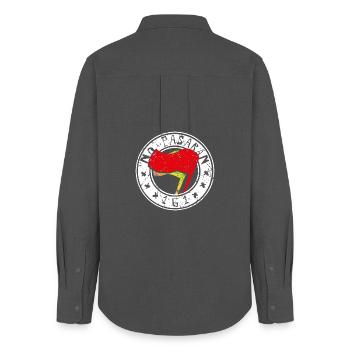 No Pasaran 161 - Women's Oxford Shirt - anthracite - Back - AI Model Female 172 light (172cm)