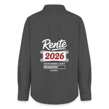 Le compte à rebours de la rente 2026 est lancé - Chemise Oxford Femme - charbon - Dos - AI Model Female 172 light (172cm)