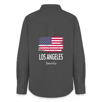 Los Angeles - Women's Oxford Shirt - anthracite - Back - AI Model Female 172 light (172cm)