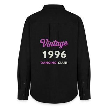 Vintage 1996 – Dancing Club Retro Birth Year - Women's Oxford Shirt - black - Back - AI Model Female 172 light (172cm)