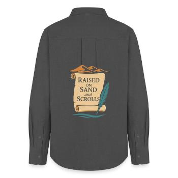 Pharaoh Archaeology in Ancient Egypt - Women's Oxford Shirt - anthracite - Back - AI Model Female 172 light (172cm)