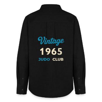 Vintage 1965 Judo Club Retro Birth Year Gift - Women's Oxford Shirt - black - Back - AI Model Female 172 light (172cm)