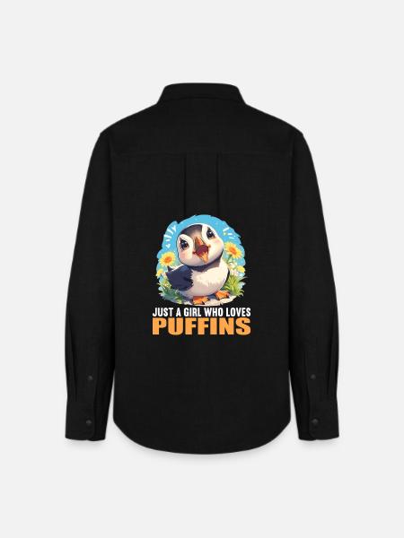 Puffin Papageientaucher - Frauen Oxford Hemd - Schwarz