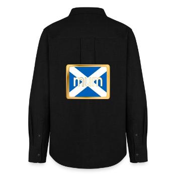 Scotland Mum Mother - Women's Oxford Shirt - black - Back - AI Model Female 172 light (172cm)