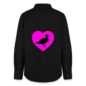 Ente - Frauen Oxford Hemd - Schwarz - Hinten - AI Model Female 172 light (172cm)