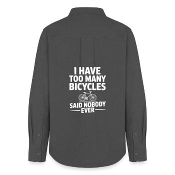 I Have Too Many Bicycles Said Nobody Ever - Women's Oxford Shirt - anthracite - Back - AI Model Female 172 light (172cm)
