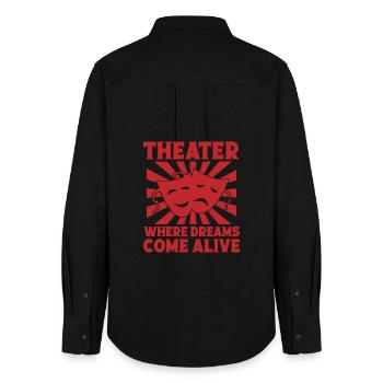Musical Theatre Where Dreams Come Alive Theater - Women's Oxford Shirt - black - Back - AI Model Female 172 light (172cm)