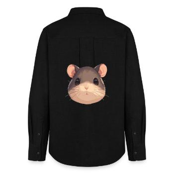 Rat Rat - Chemise Oxford Femme - noir - Dos - AI Model Female 172 light (172cm)