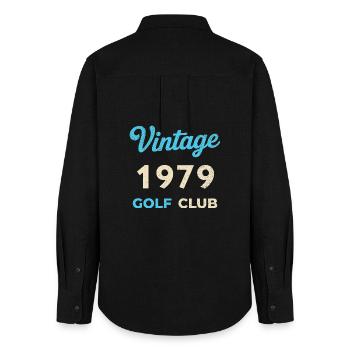 Vintage 1979 Golf Club Retro Geburtsjahr Geschenk - Frauen Oxford Hemd - Schwarz - Hinten - AI Model Female 172 light (172cm)