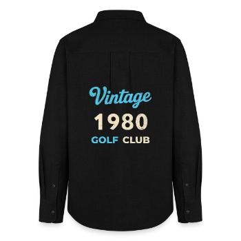 Vintage 1980 Golf Club Retro Geburtsjahr Geschenk - Frauen Oxford Hemd - Schwarz - Hinten - AI Model Female 172 light (172cm)