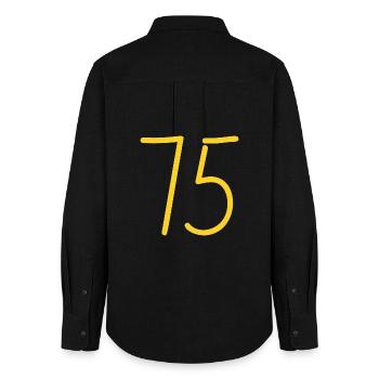75 - Women's Oxford Shirt - black - Back - AI Model Female 172 light (172cm)