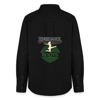 Irish Dance Step-dancing Celtic Fan - Women's Oxford Shirt - black - Back - AI Model Female 172 light (172cm)