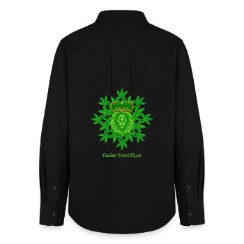 Pisdez Weed Blyat - Women's Oxford Shirt - black - Back - AI Model Female 172 light (172cm)