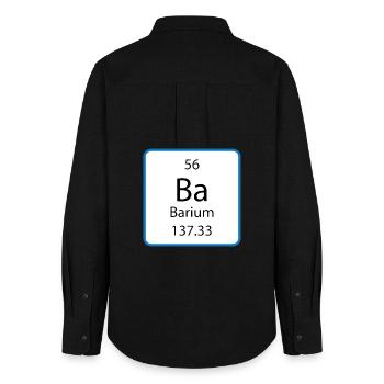 Ba Chemistry Periodic Table - Women's Oxford Shirt - black - Back - AI Model Female 172 light (172cm)