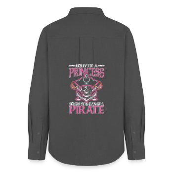 Pirate Princess Skull Edition - Women's Oxford Shirt - anthracite - Back - AI Model Female 172 light (172cm)