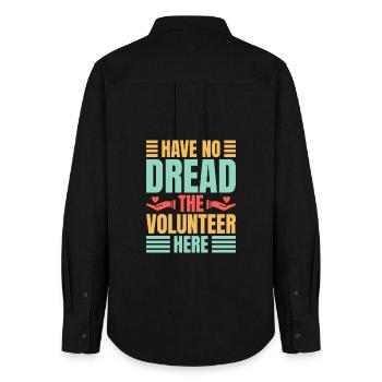 Volunteer Appreciation Have No Dread Volunteer - Frauen Oxford Hemd - Schwarz - Hinten - AI Model Female 172 light (172cm)