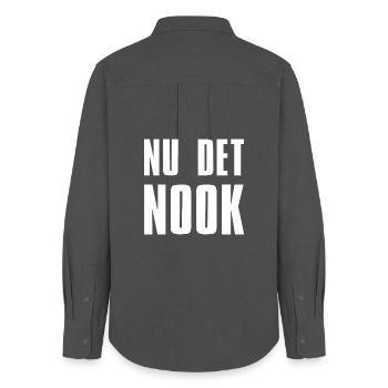 NOW the Nook Anti USA - Women's Oxford Shirt - anthracite - Back - AI Model Female 172 light (172cm)