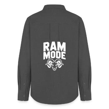 Ram Mode - Chemise Oxford Femme - charbon - Dos - AI Model Female 172 light (172cm)