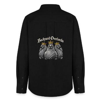 Mathématiques du poulet trop de poulets dans le - Chemise Oxford Femme - noir - Dos - AI Model Female 172 light (172cm)