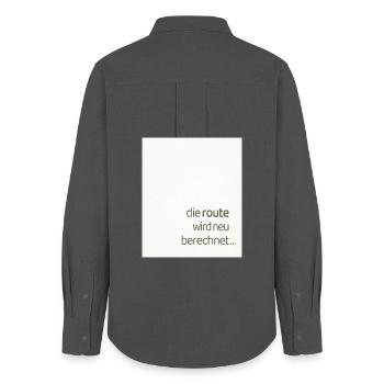 Die Route Wird Neu Berechnet – Modernes Statement - Frauen Oxford Hemd - Anthrazit - Hinten - AI Model Female 172 light (172cm)