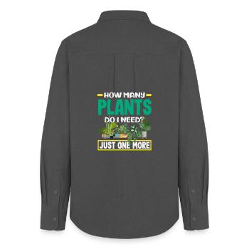 Another plant plant lover gardener - Women's Oxford Shirt - anthracite - Back - AI Model Female 172 light (172cm)