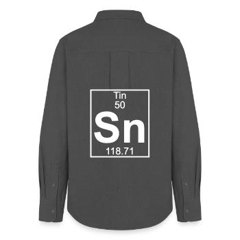 SN Chemistry Periodic Table - Women's Oxford Shirt - anthracite - Back - AI Model Female 172 light (172cm)