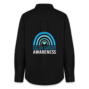 Colon, Cancer, Large Intestine - Women's Oxford Shirt - black - Back - AI Model Female 172 light (172cm)