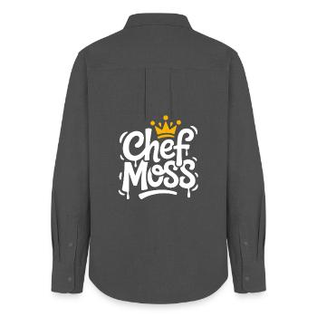 Chefmoss King's Crown - Women's Oxford Shirt - anthracite - Back - AI Model Female 172 light (172cm)