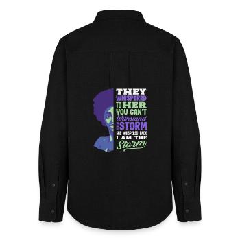 Black History Month Afrocentric - Women's Oxford Shirt - black - Back - AI Model Female 172 light (172cm)