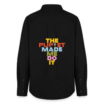 Puppet Made Me Do It - Women's Oxford Shirt - black - Back - AI Model Female 172 light (172cm)