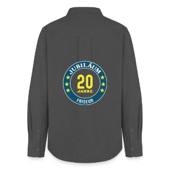 Hairdresser Anniversary 20 Years 20th Anniversary - Women's Oxford Shirt - anthracite - Back - AI Model Female 172 light (172cm)