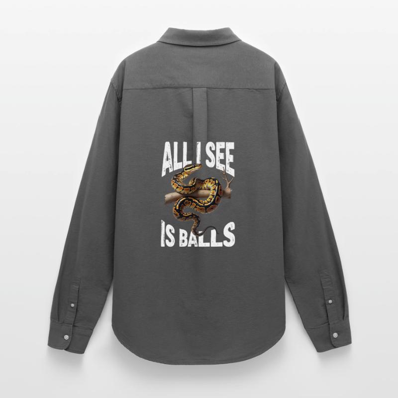 King Python Snakes Lover Terrarium Python Women's Oxford Shirt